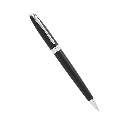 Parker Fusion Matte Black Chrome Trim Ball Pen