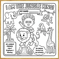 I Am the Jungle King – Colour & Frame Kit