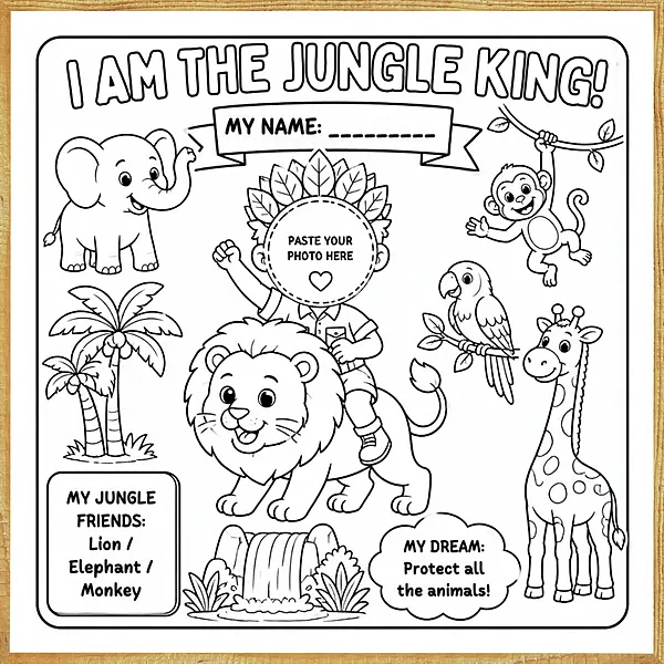 I Am the Jungle King – Colour & Frame Kit