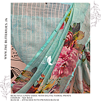 PURE LINEN SAREE  YBRSLIN23112