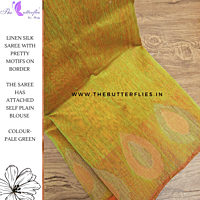 SILK LINEN SAREE  MKTSLIN20862