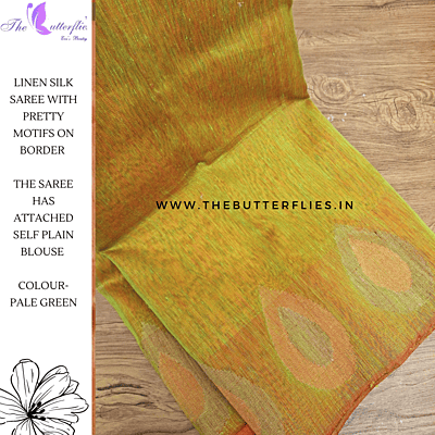 SILK LINEN SAREE  MKTSLIN20862