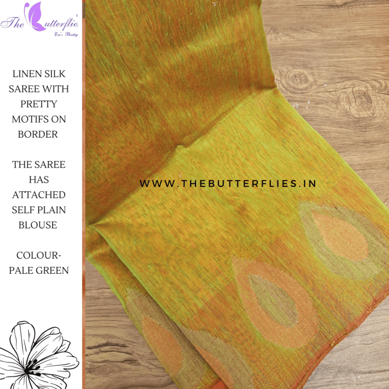 SILK LINEN SAREE  MKTSLIN20862