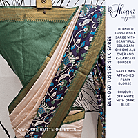 BLENDED TUSSER SILK SAREE YBRSTUS23592 BLENDED TUSSER SILK SAREE YBRSTUS23592