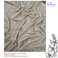 PURE LINEN SAREE YBRSLIN23600