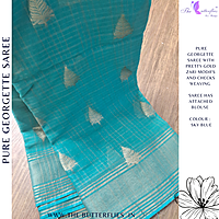 PURE GEORGETTE SAREE  VFLSGRS23918