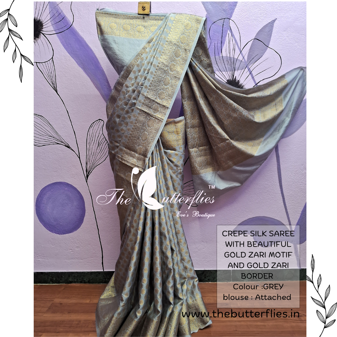 CREPE SILK SAREE  SFFSBRS16928