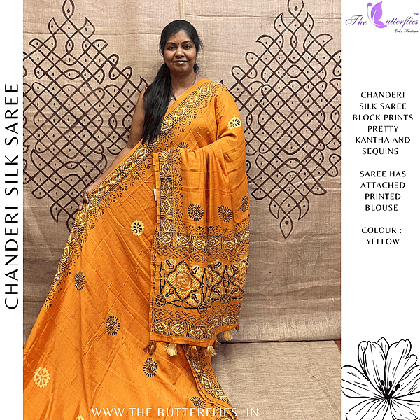 PURE CHANDERI SILK SAREE DCMSCDS24558