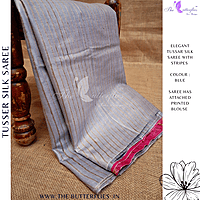 PURE TUSSER SILK SAREE YBRSTES24723 PURE TUSSER SILK SAREE YBRSTES24723