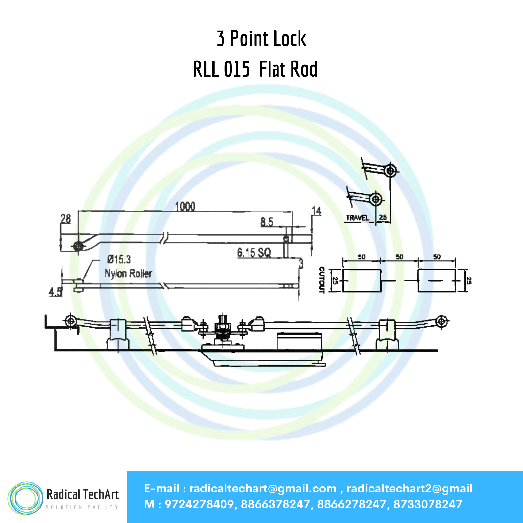 RLL 02,RLL 015, MS 821, MS 4086 Z, MS 484-1-1 (3 Point Lock)