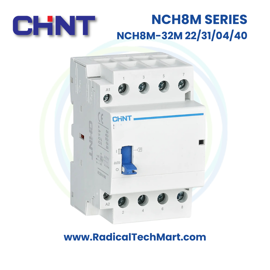 Chint NCH8-32M 32A Modular AC Contactor 230V – DIN Rail Mount