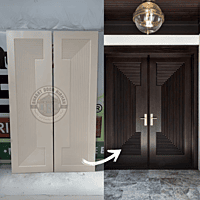 Modern HDHMR Designer Main Door with Lifetime PU Finish