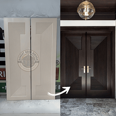 Modern HDHMR Designer Main Door with Lifetime PU Finish