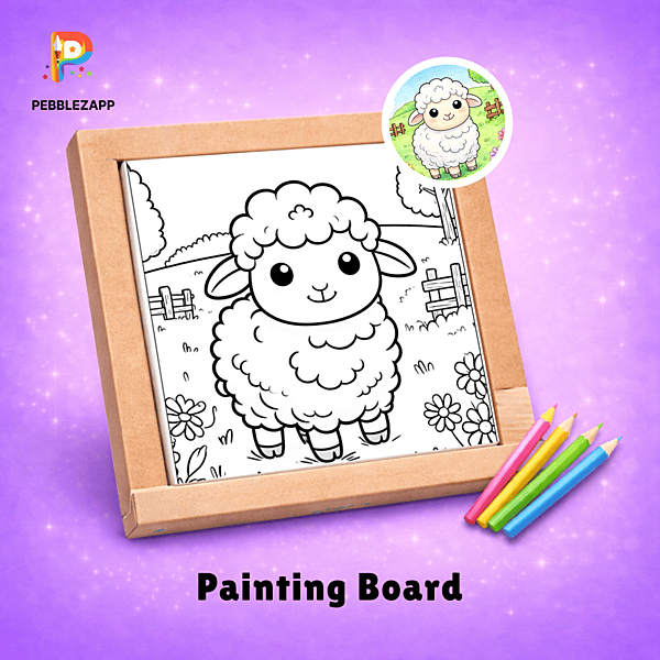Cute Little Sheep Coloring
