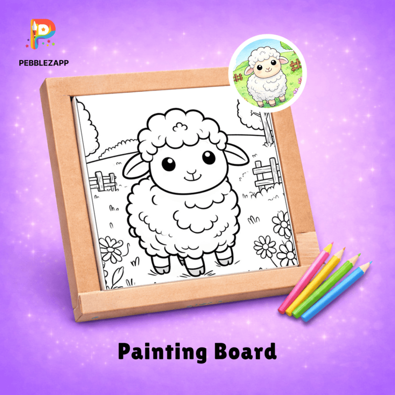 Cute Little Sheep Coloring