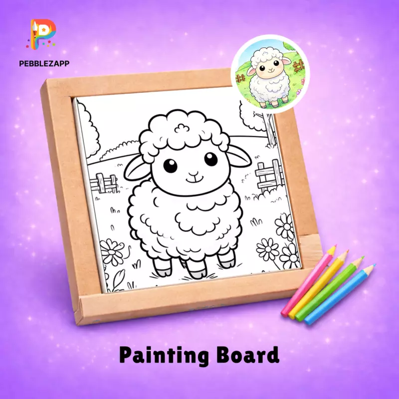 Cute Little Sheep Coloring