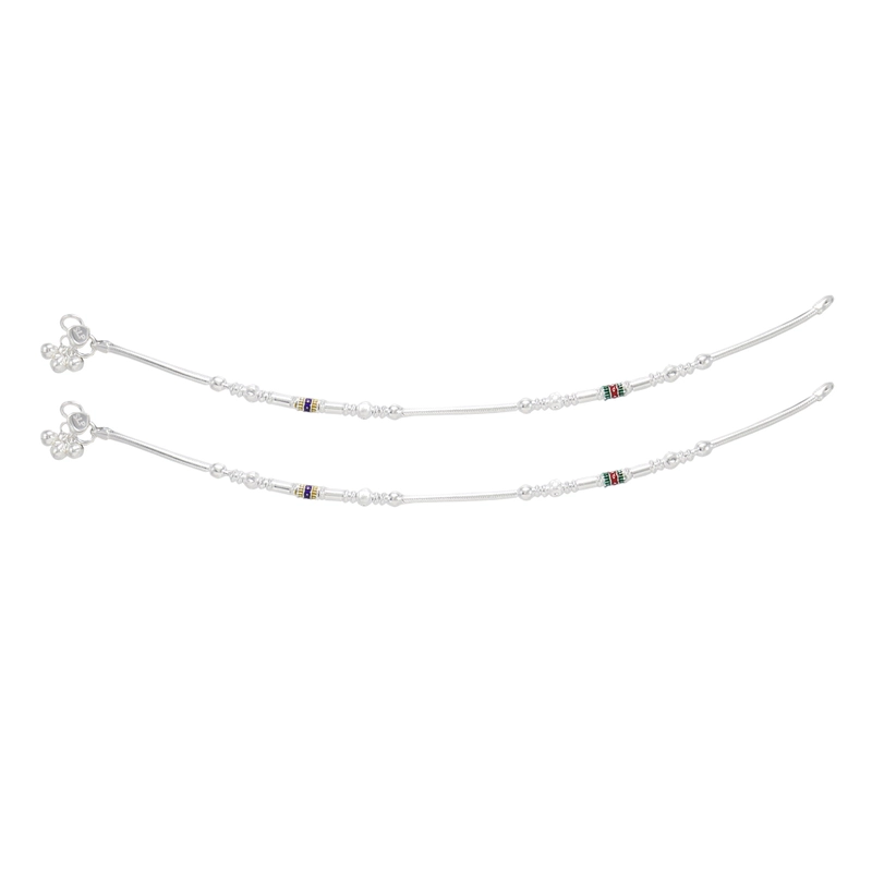 Silver Women Anklets/payals/enamel kolusu
