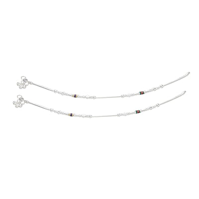 Silver Women Anklets/payals/enamel kolusu