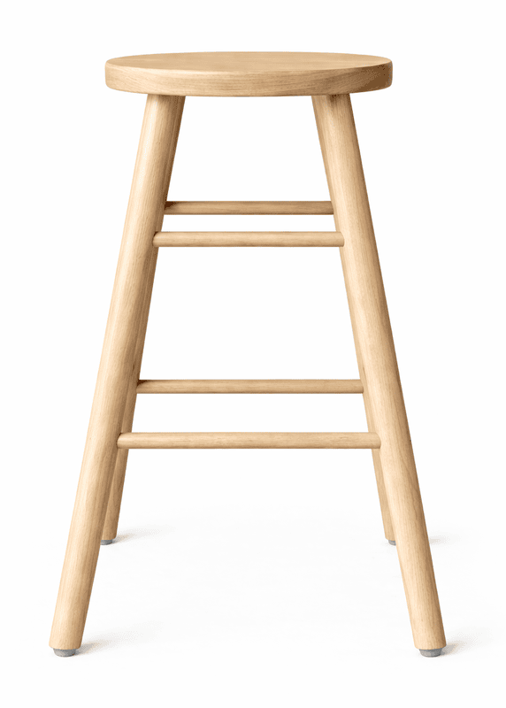 Scott Wooden Seat Bar Stool