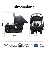 R for Rabbit - Picaboo -Car Seat - Black Grey