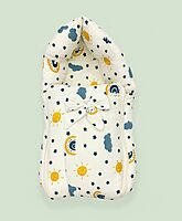 Premium Muslin Baby Carry Bed & Sleeping Bag – Extra Thick, Lightweight & Breathable – Cloud Blue