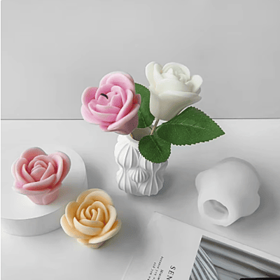 Silicon Mold Candle 3D Rose Petals Silicon Mold Candle 3D Rose Petals