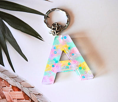 'A' PASTEL LOVER LETTER KEYCHAIN 'A' PASTEL LOVER LETTER KEYCHAIN