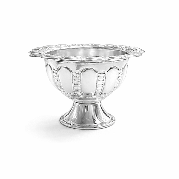 Sterling Silver Chandan Pela/Bowl | Traditional Silver Sandalwood Paste Cup for Pooja & Temple Use