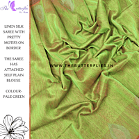 SILK LINEN SAREE  MKTSLIN20862