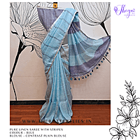 PURE LINEN SAREE YBRSLIN23595