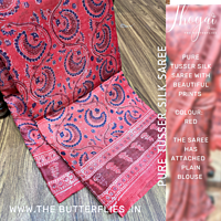 PURE TUSSER SILK SAREE ssgSTUS22504