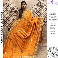 PURE CHANDERI SILK SAREE DCMSCDS24558