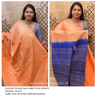 PURE TUSSER SILK SAREE YBRSTES24719