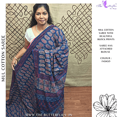 MUL COTTON SAREE ssgSMCS24791