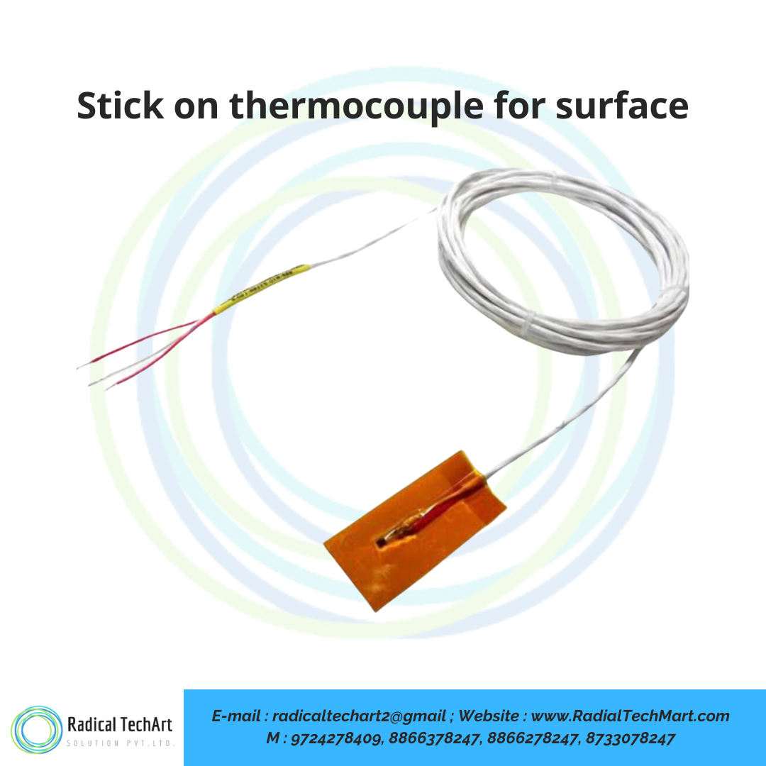 Stick on thermocouple for surface