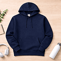 Unisex Navy Blue BRLY. Awake Graphic Printed Hoodie