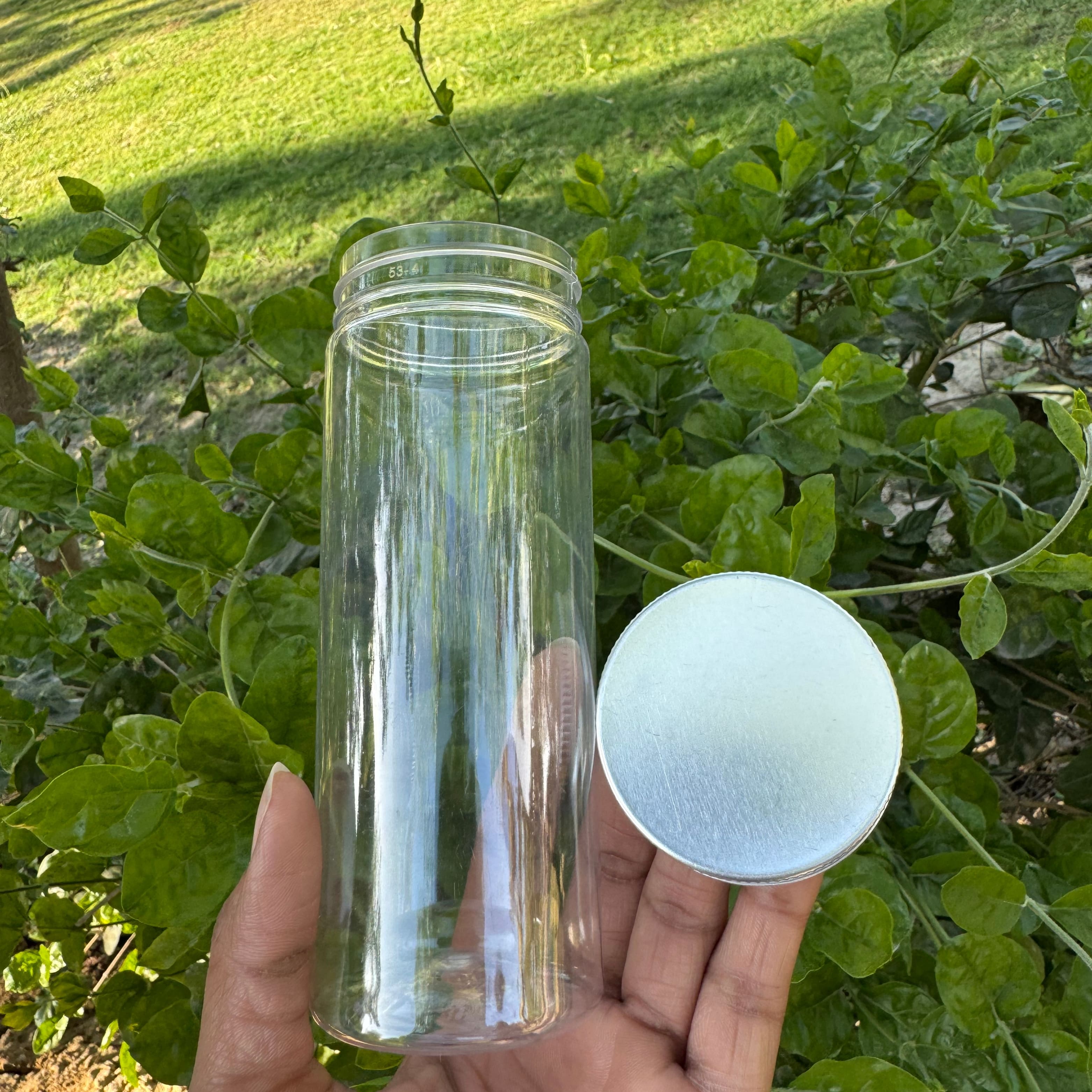 300ml Round PET Jar + 53mm Aluminium SILVER Cap 300ml Round PET Jar + 53mm Aluminium SILVER Cap