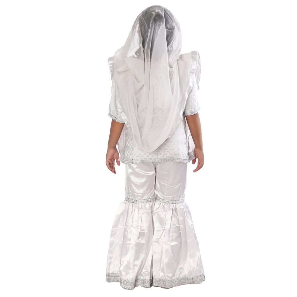 White Sharara Fancy Dress Costume