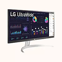 LG UltraWide 29 inch (73 cm) IPS FHD, Color Calibrated, 100Hz, 7W x 2 Inbuilt Speaker, USB-C, Display Port, HDMI, White Color-29WQ600