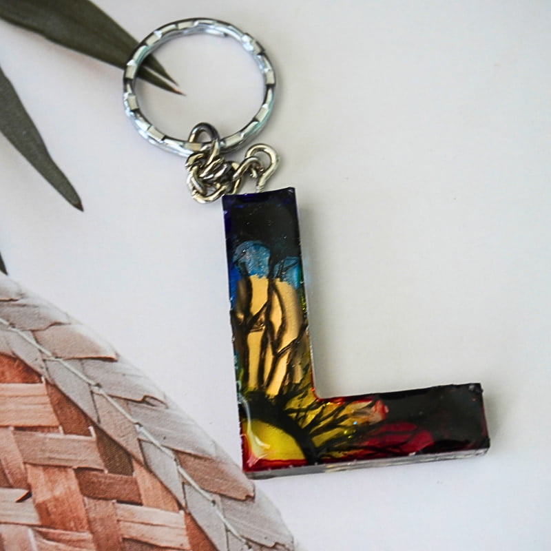 'L' INTRICATE LETTER KEYCHAIN 'L' INTRICATE LETTER KEYCHAIN