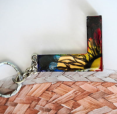 'L' INTRICATE LETTER KEYCHAIN 'L' INTRICATE LETTER KEYCHAIN