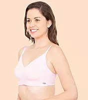 Enamor Ultra-Smoothing Women's Cotton Everyday T-Shirt Bra - No-Pinch, Hidden Lift, Non Padded, Wirefree, High Coverage - A027