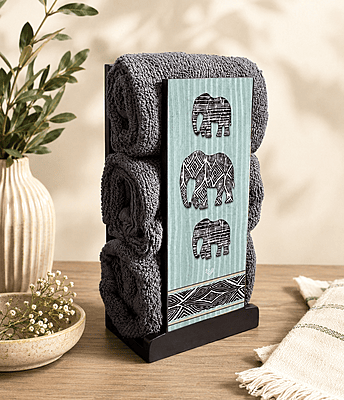ELEPHANT BLUE NAPKIN HOLDER