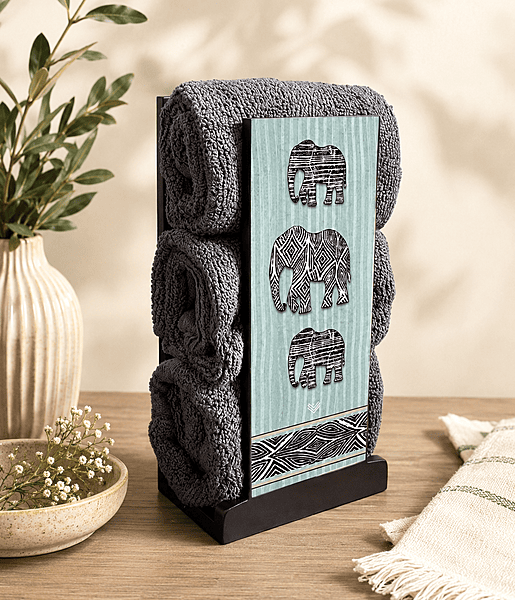 ELEPHANT BLUE NAPKIN HOLDER