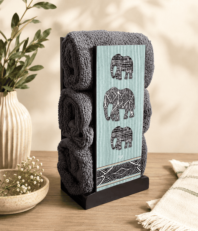 ELEPHANT BLUE NAPKIN HOLDER