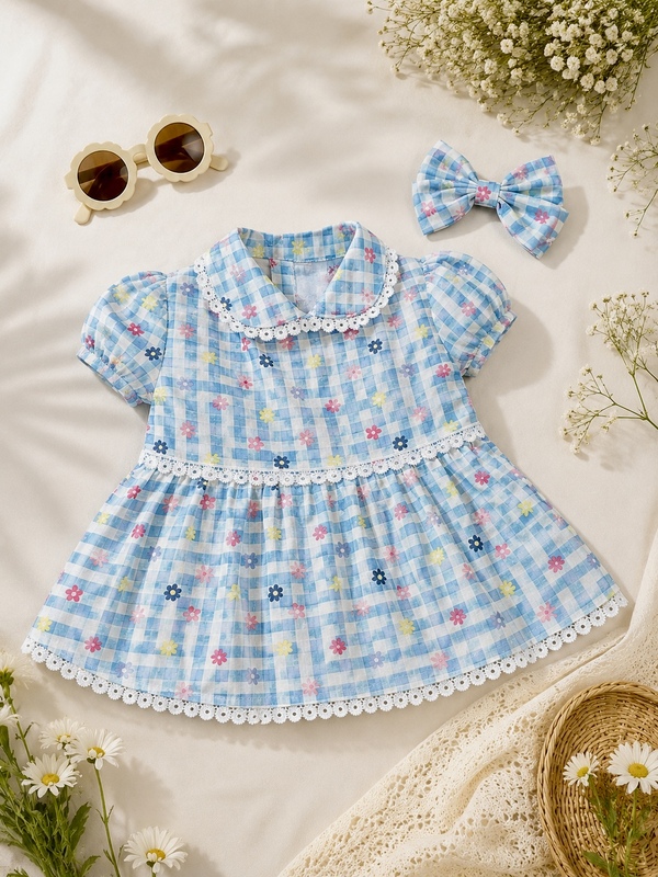 Floral Checkered Frock