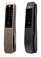 Yale YMI 70 Pull Smart Digital Door Lock for Wooden Main Door Single Push Action Biometric PIN Code RFID Card Mechanical Key