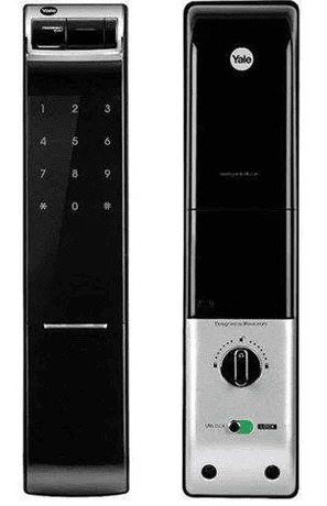 Yale (Roller Latch) Smart Lock Black  Without Handle