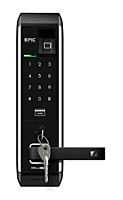 Epic EF-8000L(B) Mortise Digital Door Lock with  Fingerprint, Pin Number, RFID Card & Mechnical Key