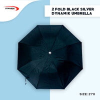 2 fold Black Silver Dynamik Umbrella 2 fold Black Silver Dynamik Umbrella